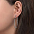 Gabriel & Co. Earrings 925 Sterling Silver Beaded Large Oval Hoop Earrings